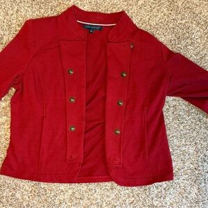 Tommy Hilfiger Red Military Style Jacket XL | Women’s Button Front